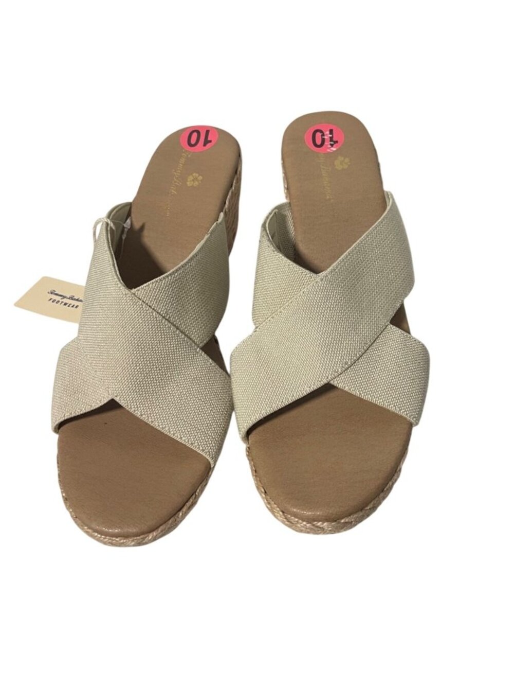 Tommy Bahama Womens Suzette Wedge Espadrille Sandals Size 10 M  Beige